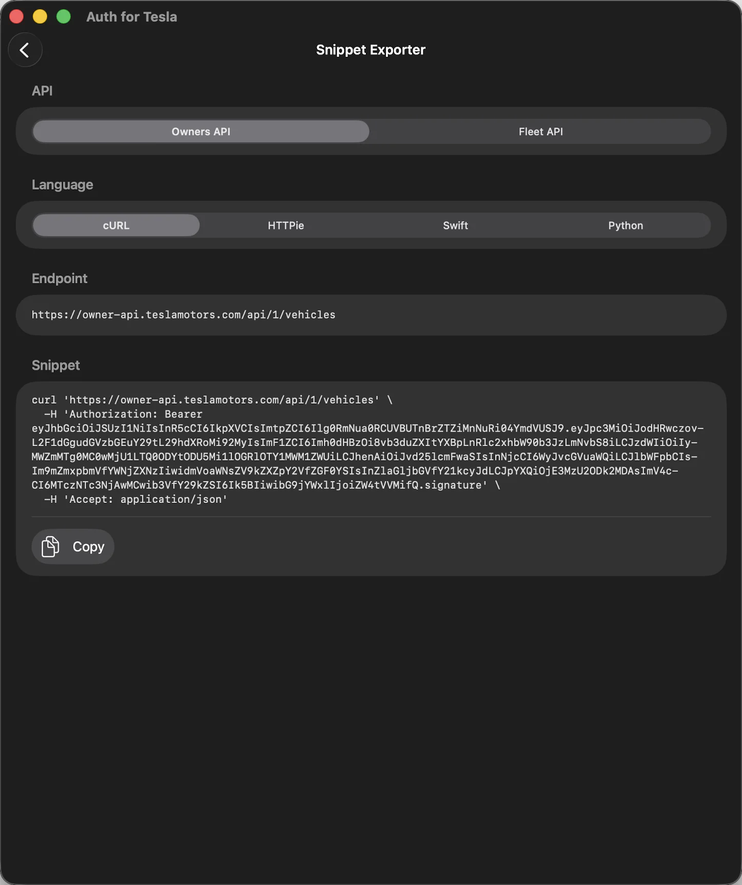 Mac - Snippet Exporter