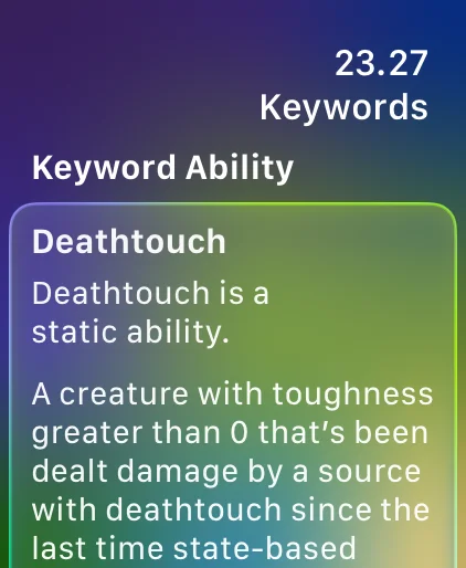 Apple Watch showing the same keyword
