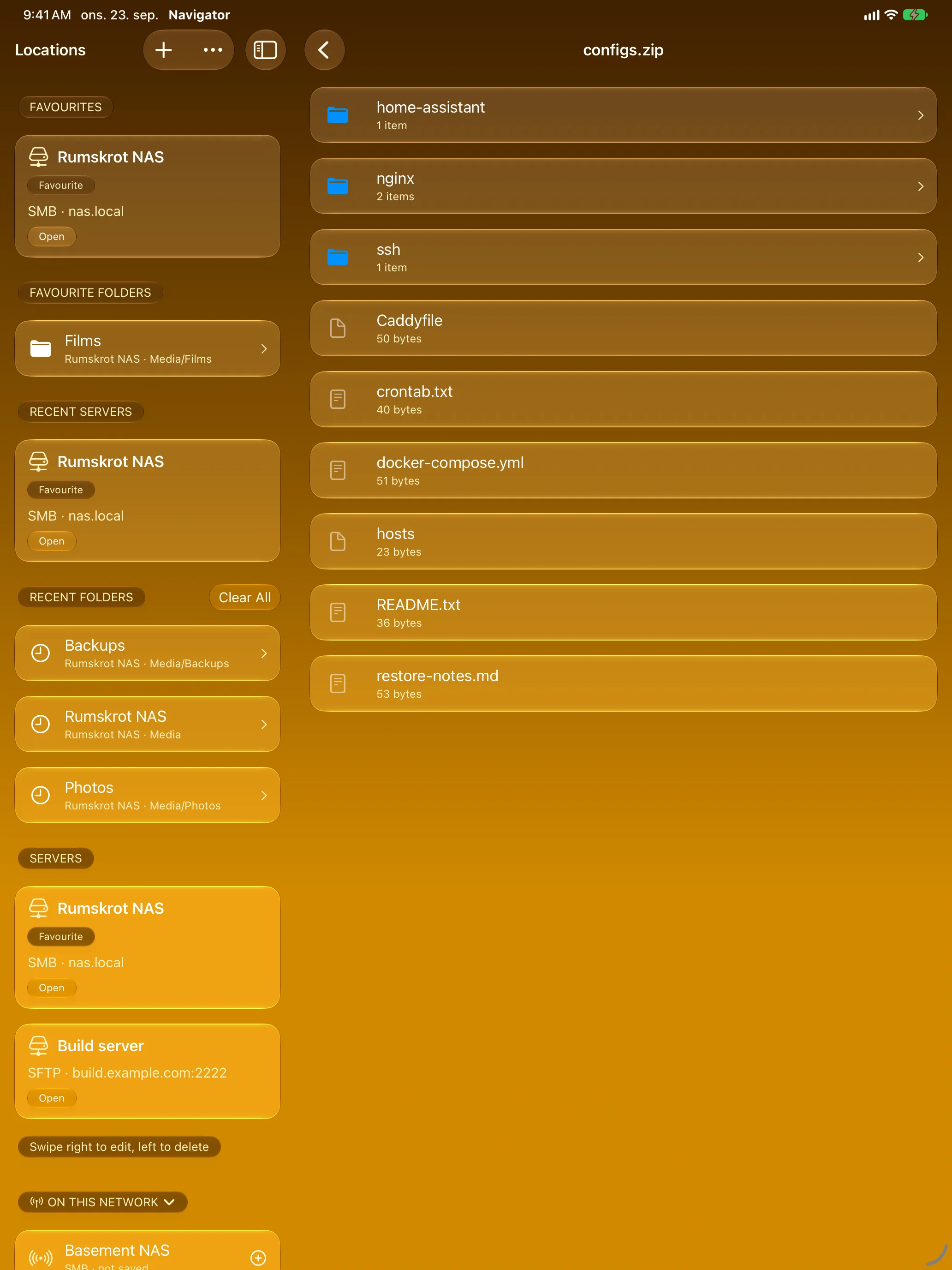 iPad - Inside a ZIP archive