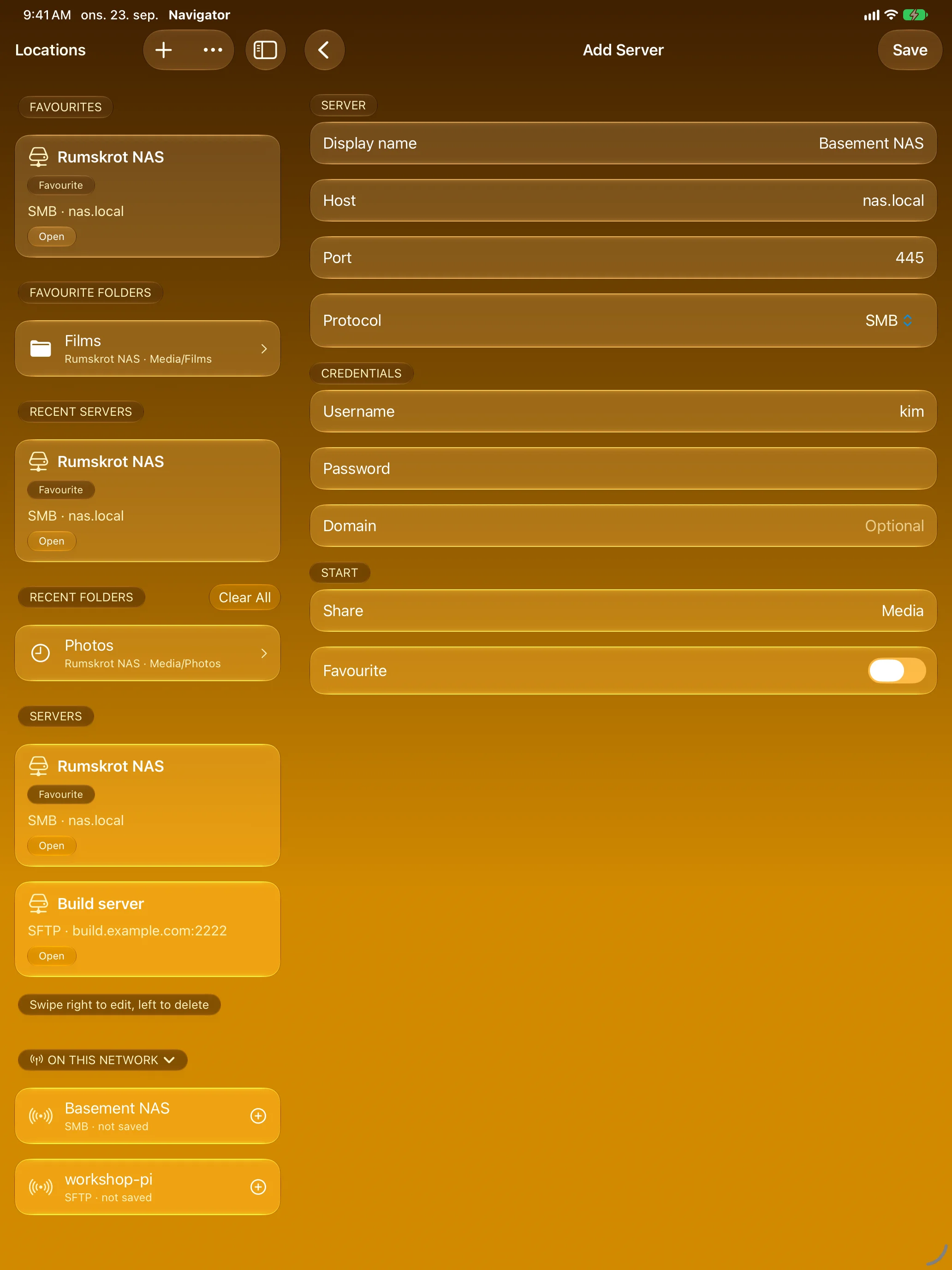 iPad - Add Server