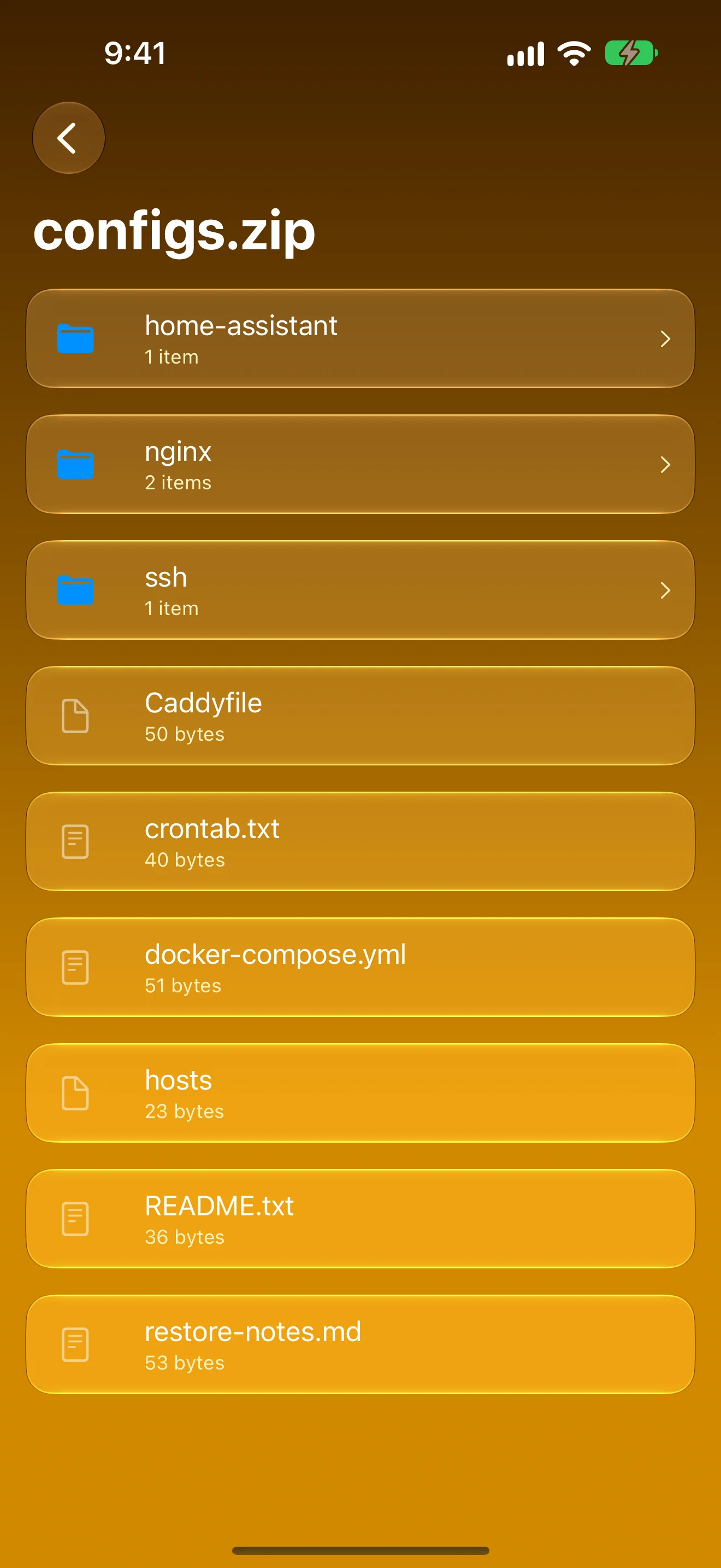 Inside a ZIP archive