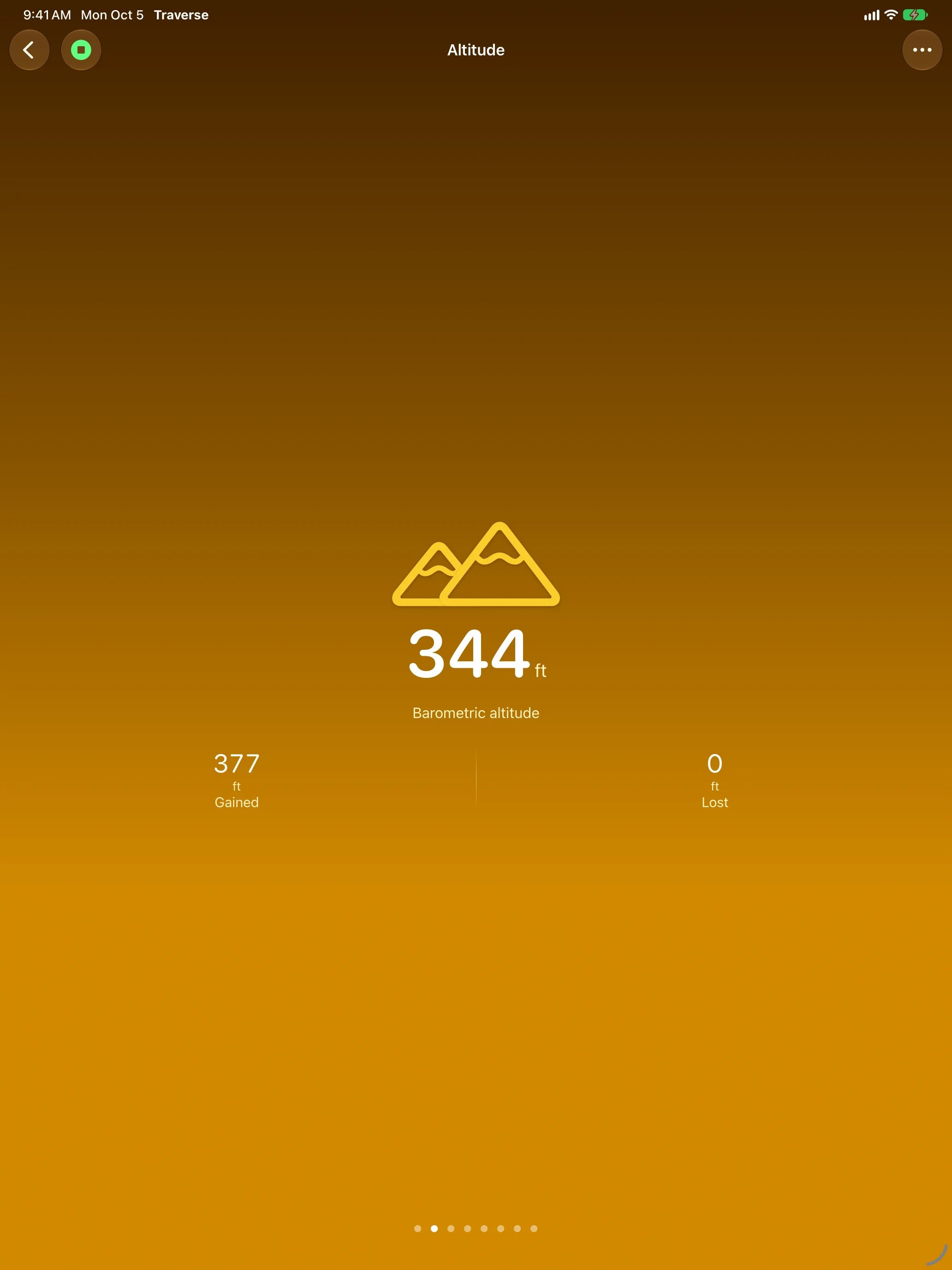 iPad - Traverse Altitude screen