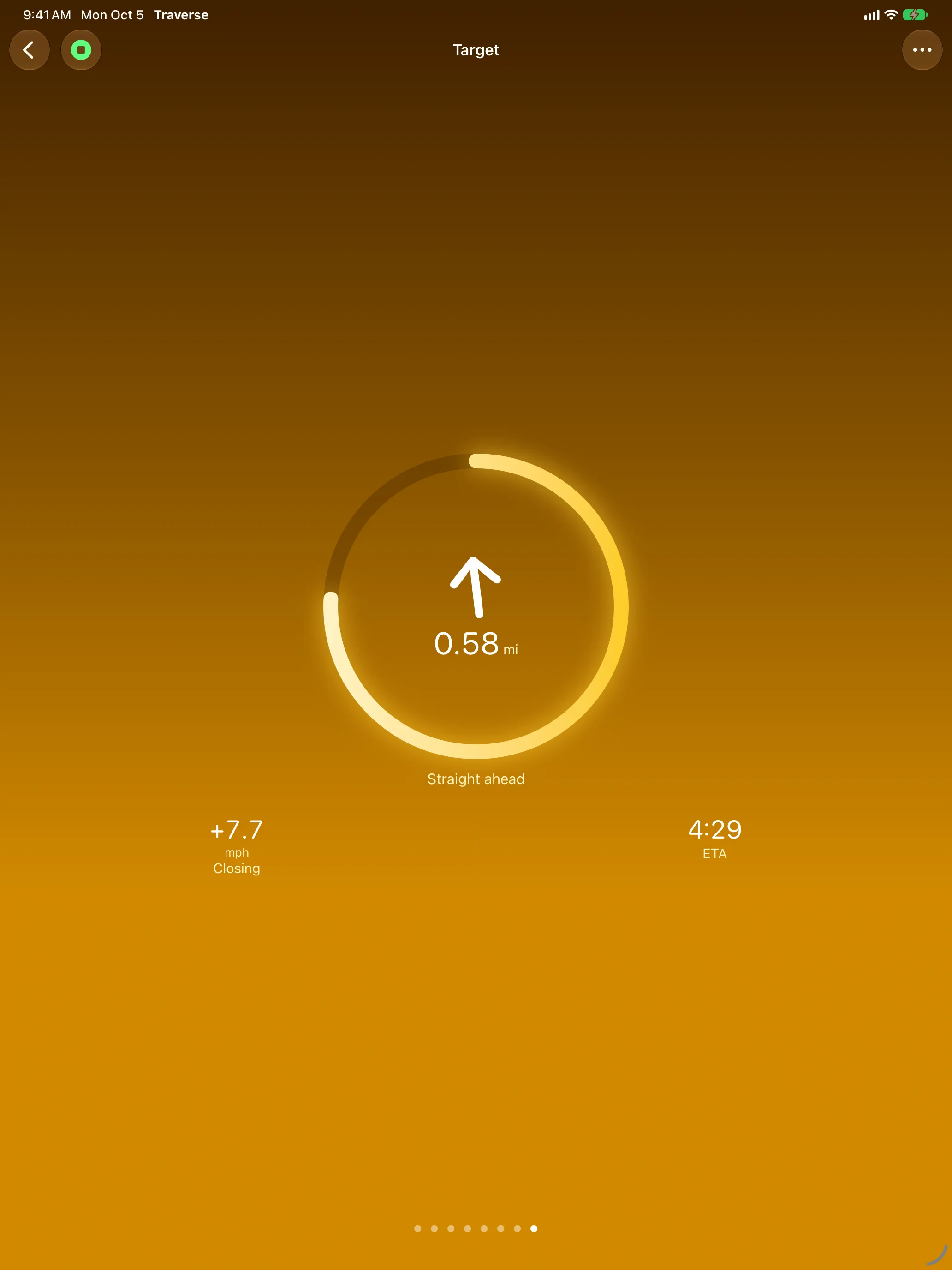 iPad - Traverse Target screen
